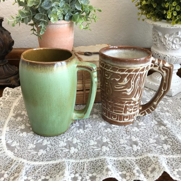 2 Vintage Frankoma mugs